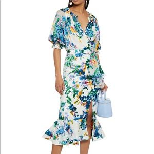 NET SALONI Olivia Floral Silk Wrap Dress 2